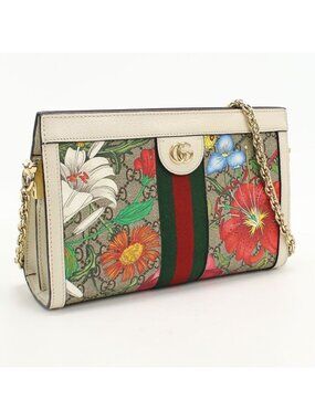 Gucci Chain Ophidia Shoulder Bag GG Supreme Leather